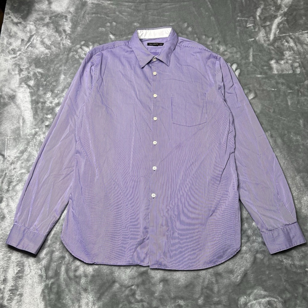 John Varvatos USA Shirt Men Size Medium Purple Button Front Long Sleeve‎ Cotton